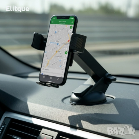 Стойка за телефон за кола KL GO Suction Cup Holder Z62 – 360° въртене, вендуза с гел, снимка 5 - Други стоки за дома - 52820131