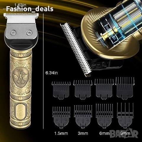 Нов безжичен комплект тример за брада коса Мъже Подарък, снимка 4 - Тримери - 42338308