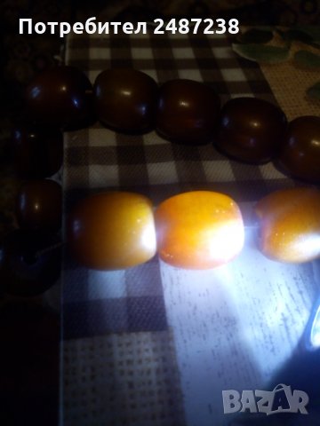 кехлибарена броеница,oригинал,115г, снимка 12 - Антикварни и старинни предмети - 28529103