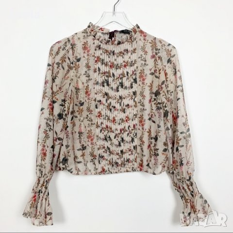 Блуза от шифон ZARA, снимка 1 - Ризи - 31005122