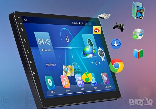 Мултимедия, Двоен дин, Навигация за VW Golf 6, за Volkswagen, плеър 9“, екран, Android, Голф, шест, снимка 9 - Аксесоари и консумативи - 38380015