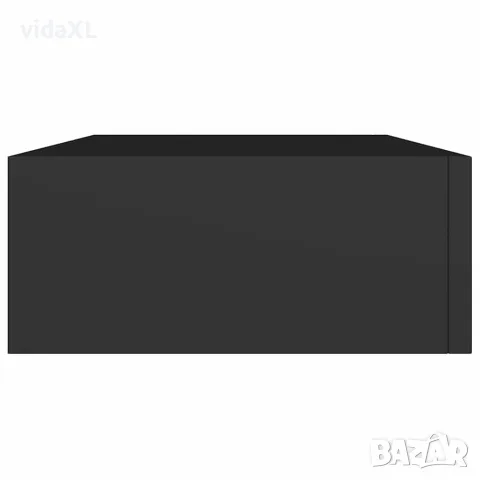 vidaXL Стенни рафтове с чекмеджета, 2 бр, черни, 40x23,5x10 см, МДФ, снимка 8 - Етажерки - 56146943