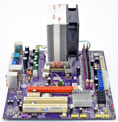 Дънна платка ELITEGROUP GeForce7050M-M + CPU AMD Athlon 64 X2 3800 + 2x2 GB RAM + ОХЛАДИТЕЛ, снимка 3 - Дънни платки - 42746781