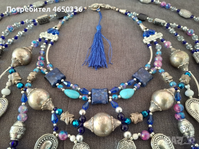 Много голямо етно колие за тяло, уникат, снимка 13 - Колиета, медальони, синджири - 52523756