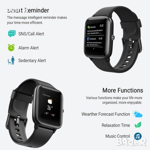 ZOSKVEE SmartWatch, вграден GPS с 14 режима за Android iOS, снимка 3 - Смарт гривни - 42874647