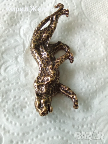 Бронзова фигурка на леопард 44984, снимка 3 - Колекции - 54199120