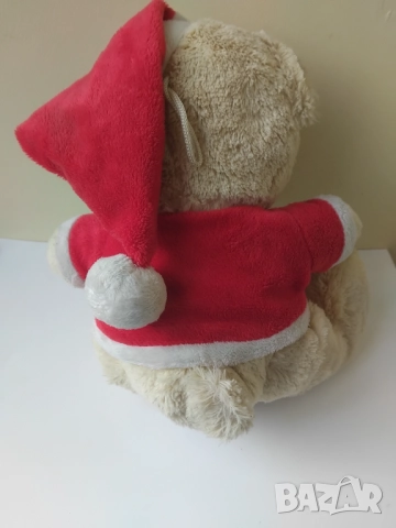 Коледно музикално мече пеещо коледна песен, снимка 2 - Плюшени играчки - 52821679