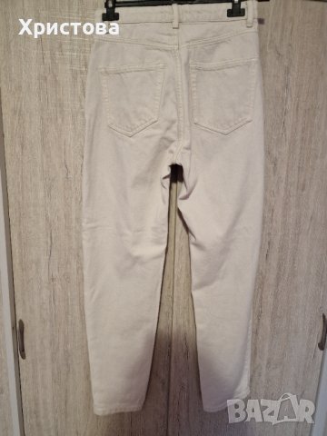 MOM JEANS дънки в цвят екрю - 15,00лв., снимка 8 - Дънки - 37128431