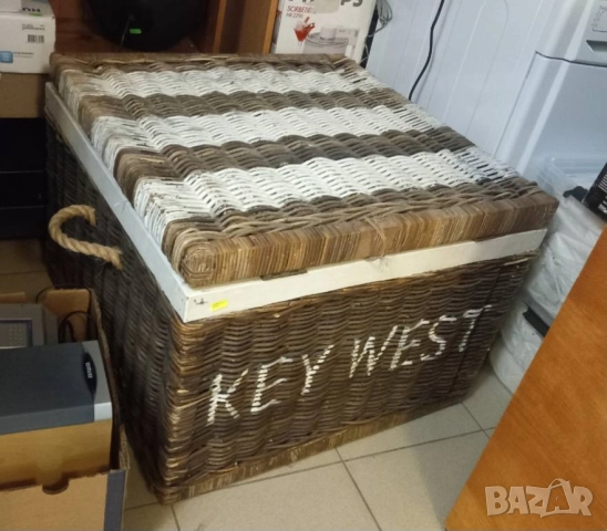 Скрин/ракла .Винтидж масивен корабен сандък/ракла -мебел, снимка 2 - Скринове - 51553102