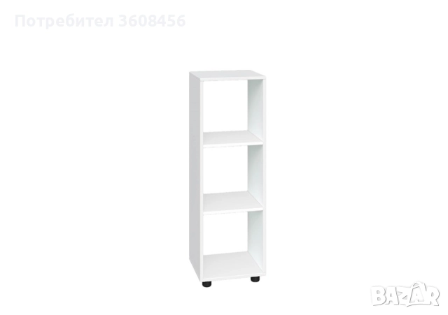 етажерка 35/106/33 см бяла от пдч с регулируеми крачета Кубо 3