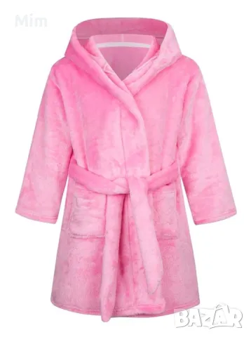 XL / 2XL Розов,поларен, мек халат , снимка 4 - Нощници - 48290129