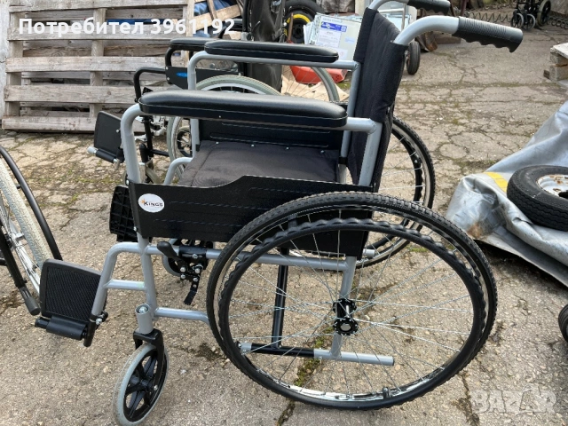 Ръчна инвалидна количк згаваемо Kings, снимка 3 - Инвалидни колички - 54170962
