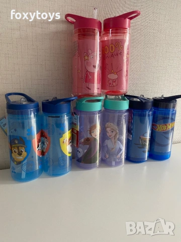 Пластмасова бутилка Frozen, Paw Patrol, Hot Wheels, Peppa Pig, 500 ml, шише