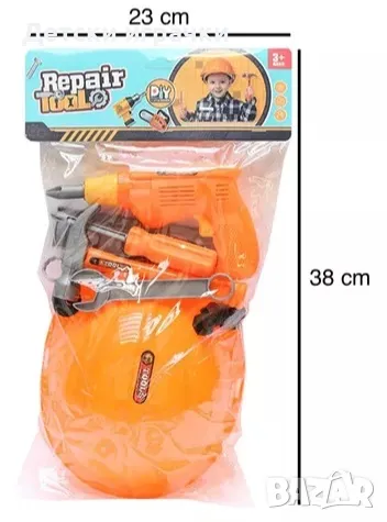 Инструменти с каска и винтоверт комплект , снимка 3 - Образователни игри - 48684040