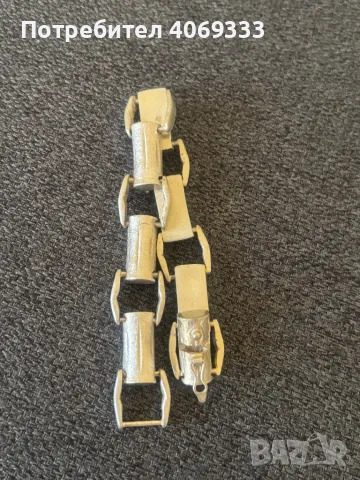 Сребърна дамска гривна 33гр 19см, снимка 3 - Гривни - 49909951