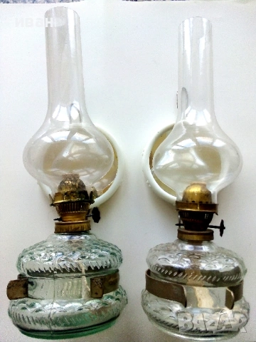 Стари газени лампи № 8 комплект със стъклото /шишето/