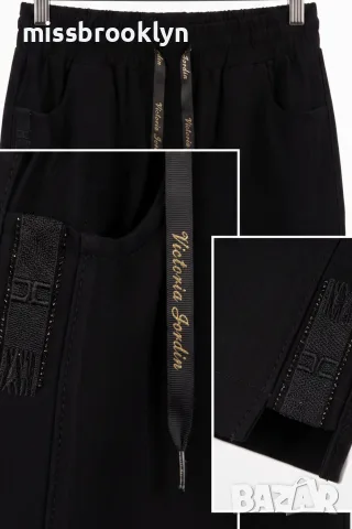 Панталон “Black Urban Comfort” – черен спортно‑елегантен панталон арт.8038, снимка 6 - Панталони - 55845650