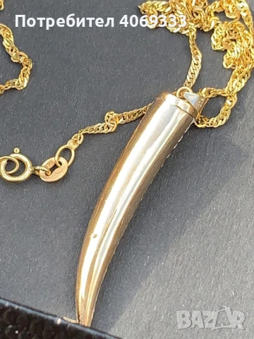 Златно колие с висулка 3.23гр 9к , снимка 9 - Колиета, медальони, синджири - 50833062