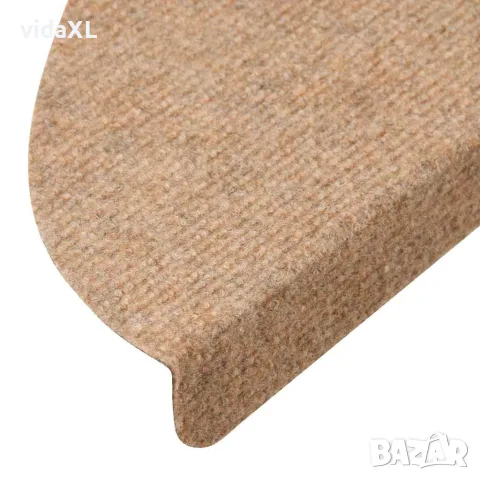 vidaXL Самозалепващи стелки за стълби, 15 бр, 56x17x3 см, бежови, снимка 7 - Изтривалки - 56145981