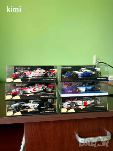 продавам редки модели формула 1 мащаб 1.43 на minichamps - договаряне