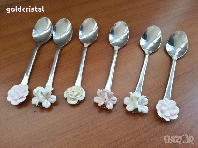  лъжички  с порцелан , снимка 3 - Антикварни и старинни предмети - 40146728