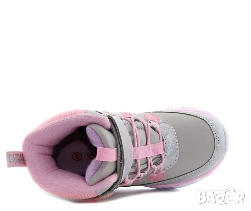 WINK MIHR LED Детски светещи ботушки за момиче, Сребристи със сърчица, снимка 3 - Детски боти и ботуши - 52854625