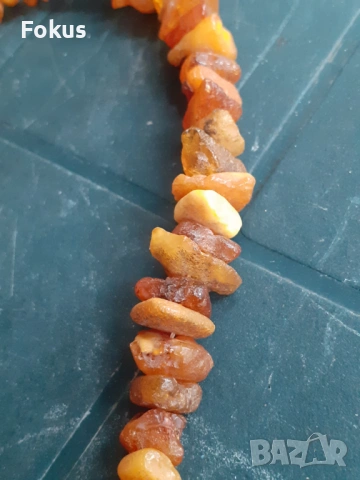 Кехлибар - гердан колие огърлица носия, снимка 3 - Антикварни и старинни предмети - 53282714