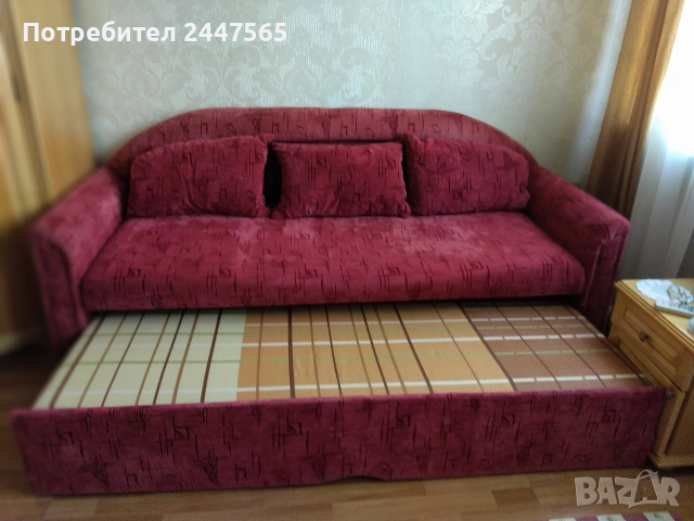 Диван със функция за сън., снимка 3 - Дивани и мека мебел - 53887538