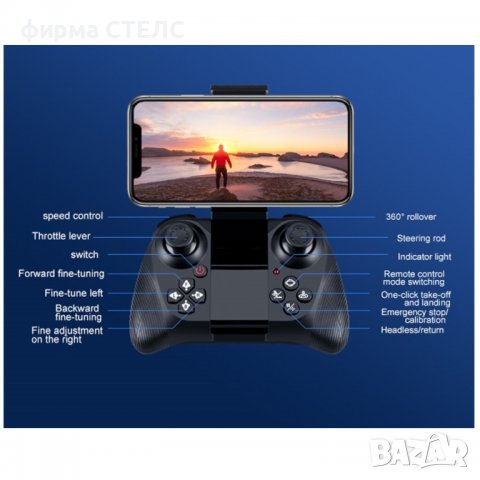 Дрон STELS V13 Mini,4k HD двойна камера с предаване на живо на телефона, снимка 12 - Дронове и аксесоари - 40176881