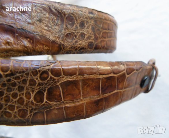 Дамски колан от естествена крокодилска кожа, снимка 6 - Колани - 40787905