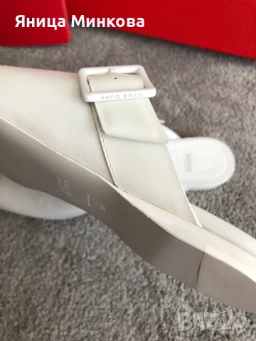 Дамски чехли Hugo Boss- нови, естествена кожа, снимка 11 - Чехли - 51235133