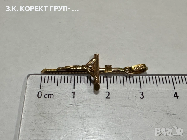 Златен кръст 14к, 0,97гр, снимка 5 - Колиета, медальони, синджири - 53057697