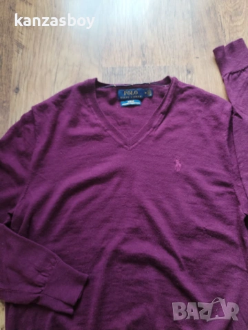 polo ralph lauren slim fit merino wool - мъжки мериновул пуловер М, снимка 5 - Пуловери - 53155385