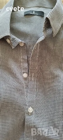 Мъжка риза пепит бяло и черно