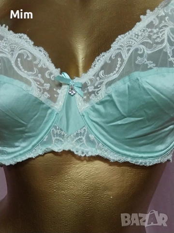 LISE CHARMEL 85 D Дантелен сутиен в розово и светло зелено, снимка 12 - Бельо - 53015417