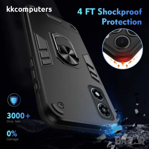 Motorola Moto G Play (2024) Удароустойчив Ring Holder2 Калъф и Протектор, снимка 6 - Калъфи, кейсове - 49920809