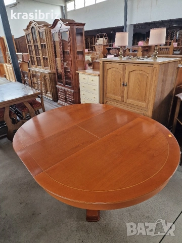 Масивна Разтегателна Трапезна Маса -внос от Германия! , снимка 2 - Маси - 54188881