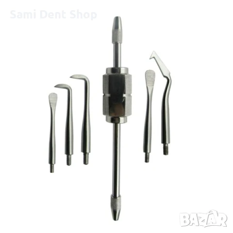 Комплект инструменти за премахване на корони и мостове – 5 части