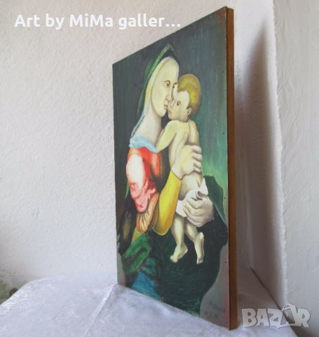  Богородица, Мадона Р. Игнатов голяма КАРТИНА, снимка 2 - Картини - 31088119
