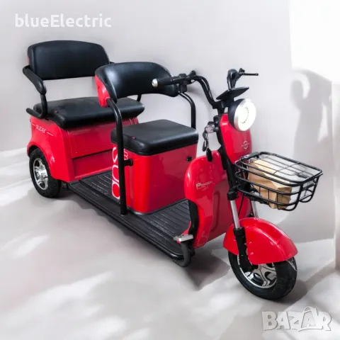 Електрическа Триместна Триколка blueElectric POWER LUX CAYENNE 2500W | 48V | 25AH | RED