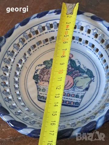 ажурна немска порцеланова фруктиера с дръжки   18/4, снимка 4 - Аксесоари за кухня - 49162950