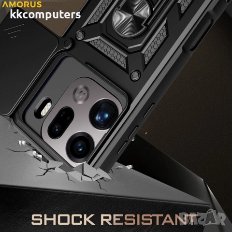 AMORUS Магнитен Калъф за Oppo Find X9 Pro 5G -Военен клас защита, Капак за камерата, Стойка, Вкл. Пр, снимка 8 - Калъфи, кейсове - 52692922