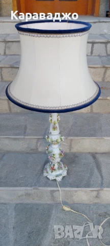 Голяма Порцеланова Лампа, снимка 3 - Настолни лампи - 50751951