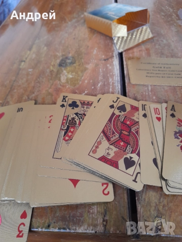 Карти за игра 24K Gold Foil , снимка 5 - Други ценни предмети - 52079526