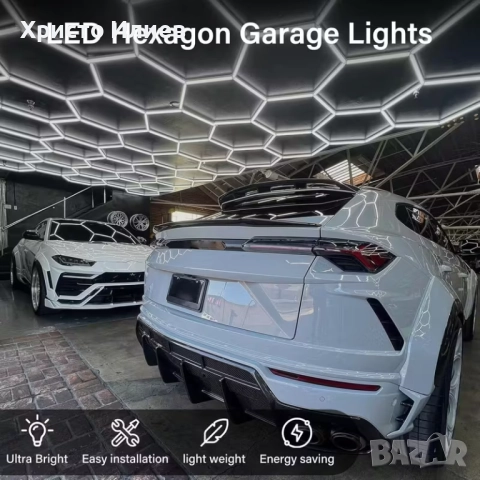 Осветление за гараж голяма LED Лед лампа за магазин фризьорски салон студио барбершоп, снимка 7 - Лед осветление - 52628313