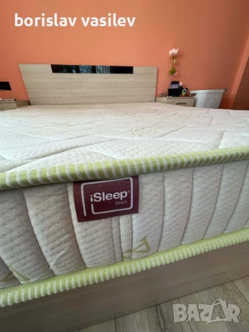 Спалня + модматрачна рамка + двулицев матрак 164/190, снимка 2 - Спални и легла - 53927308