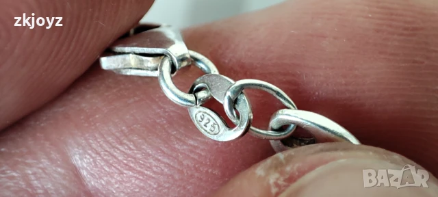 НОВА СРЕБЪРНА ГРИВНА БОБЧЕТА 3.80 ГРАМА/ ПРОБА 925, снимка 3 - Гривни - 51164531