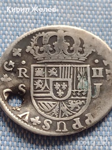 Сребърна монета 2 реала 1722г. Филип пети Севиля Испания 18704, снимка 3 - Нумизматика и бонистика - 42903852