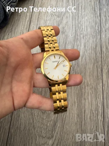 Мъжки часовник Seiko SEIKO GOLD златен цвят, снимка 4 - Мъжки - 49867436