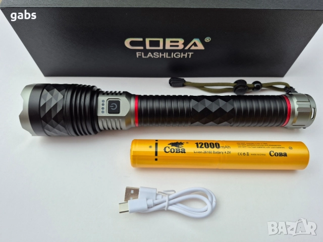Супер мощен LED фенер COBA CB-G686,3000m, снимка 2 - Къмпинг осветление - 52478661